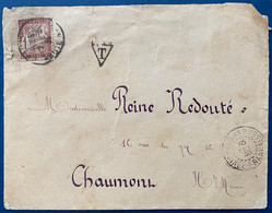 Lettre Guinée Française 1933 Sans Timbre Taxée En Arrivée à 1FR Timbre Taxe Duval N°40 Pour Chaumont TTB - Briefe U. Dokumente