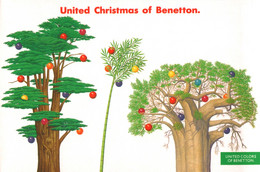 CPM - PUBLICITÉ BENETTON - "United Christmas " (Illustration Arbres) ... LOT 2 CP / Edition Pub (format 10,5x16) - Mode