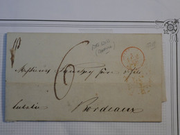 BK18 ILE MAURICE BELLE  LETTRE  RR 1839 PORT LOUIS  A  BORDEAUX FRANCE  ++ AFFRANCH. INTERESSANT++ - Altri & Non Classificati