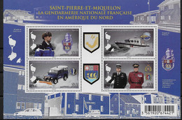 2015 Saint Pierre Et Miquelon N° BF Nf** MNH. La Gendarmerie Nationale - Blokken & Velletjes