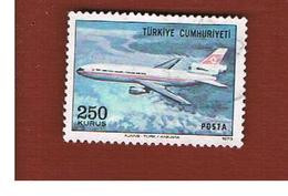TURCHIA (TURKEY)  -  SG 2480  - 1973 AIRPLANES: DOUGLAS DC-10   - USED - Covers & Documents