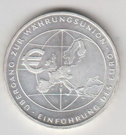 Germania, 10 Euro Argento Fdc 2002 -  Introduzione All'Euro - - Commémoratives