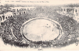 CPA CORRIDA - Nimes - Intérieur Des Arènes Un Jour De Mise à Mort - Corridas