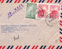Aa6660 - CHINA Taiwan - Postal History - Registered AIRMAIL Cover To ITALY 1963 - Covers & Documents