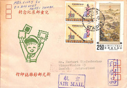 Aa6685 - CHINA Taiwan - Postal History - AIRMAIL Cover To SWITZERLAND 1972 Music - Storia Postale