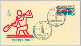 50036 - ITALY - POSTAL HISTORY: SPECIAL Postmark On COVER 1971 - SPORT Canoeing - Kanu