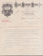 SUPERBE LETTRE * MAISON BOUASSE LEBEL à PARIS 1916 - EDITEURS IMPRIMEURS - - Printing & Stationeries