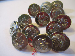 13 Boutons Anciens/ Banque/ Uniforme/ Banque De L'Union Parisienne / B U P / Vers 1960                      BOUT231 - Knopen