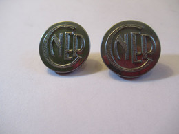2 Boutons Anciens/ Banque/ Uniforme/Comptoir National D'Escompte De Paris / C N E P / 2,1 Cm/Vers 1960         BOUT232 - Buttons