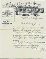 JEHAY - BODEGNÉE  -   D . Delvaux - Jonet  ( Commerce De Grains à ROGERÉE )   1906 - Agriculture