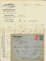 JODOIGNE   -   L ' Union Agricole De JODOIGNE  1919  ( + Enveloppe ) - Agriculture