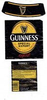3 étiquettes De Bière Guinness Special Export Alc 8% Vol - Beer