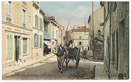 78. CPA 1919.CARRIERES - SUR- SEINE..ATTELAGE CHEVAL....COLORISEE     TBE - Carrières-sur-Seine