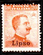 Egeo-OS-298- Lipso: Original Stamp And Overprint 1917 (+) LH - Quality In Your Opinion. - Aegean (Lipso)