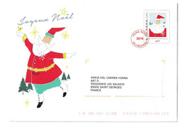 PRET A POSTER " PERE NOEL 2016 " COMPLET AVEC SA CARTE - PAP: TSC Und Halboffizielle Aufdrucke