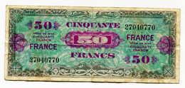 France, 50 FRANCS, FRANCE IMPRESSION AMERICAINE, TYPE DE 1945, N° : 27040770, TB (F), VF.24.01 - 1945 Verso France