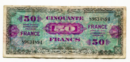 France, 50 FRANCS, FRANCE IMPRESSION AMERICAINE, TYPE DE 1945, N° : 89634894, TB (F), VF.24.01 - 1945 Verso Francia