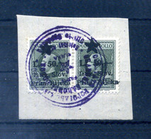 1946 JUGOSLAVIA/REGNO D'ITALIA Occ. Jugoslava MARCOFILIA, N.37 USATO FRAMMENTO - Used Stamps