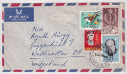 1965 Australien 312, 339, 353-354 - Bedarfsluftpostbrief Gelaufen Ab MELBOURNE Nach WALLISELLEN Schweiz - Storia Postale