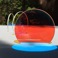 Dichroitscheibe Farbeffektglas Ø 76.0 Mm Rot - Orange - Gelb (B) - Lenti