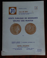 Veiling Van Munten Catalogus Jean De Mey Nr 2 + 4 1972 1974 Zeldzaam - Livres & Logiciels