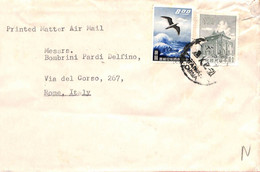 Aa6668  - CHINA Taiwan - Postal History -  AIRMAIL Cover To ITALY 1960's BIRDS - Storia Postale
