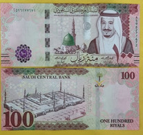 Saudi Arabia 100 Riyals 2021 P-41 C  New Name Saudi Central Bank UNC One Note From A Bundle - Saudi Arabia