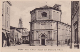 FANO  PIAZZA COSTANZI FACCIATA CHIESA DI S. ANTONIO  NO VG - Fano