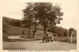 Poleymieux * Bifurcation Des Routes Du Mont Thou * Les Circuits Du Mont D'or * Automobile Voiture Ancienne - Autres & Non Classés