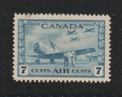 CANADA:  1942/43  AIR  MAIL  BOMBING  PLANE  -  7 C.  UNUSED  STAMP  -  YV/TELL. 8 - Entrega Especial/Entrega Inmediata