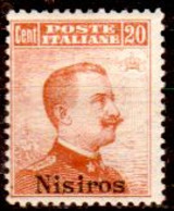 Egeo-OS-305- Nisiro: Original Stamps And Overprint 1917 (++) MNH - Quality In Your Opinion. - Egée (Nisiro)