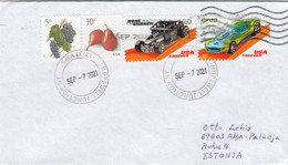 GOOD USA Postal Cover To ESTONIA 2021 - Good Stamped: Fruits ; Cars - Brieven En Documenten