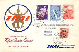 Aa6681 - CHINA Taiwan - Postal History - FIRST FLIGHT Cover THAILAND Thai  1960 - Covers & Documents