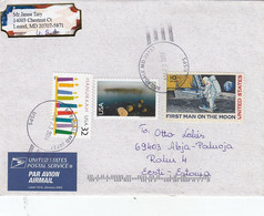 GOOD USA Postal Cover To ESTONIA 2014 - Good Stamped: Hanukkah ; Nature ; Space - Brieven En Documenten