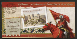 Carnet AUTOADHESIF BC 714 "Châteaux Et Demeures De Nos Régions, Chapitre I" 2012. Vendu à La Valeur Faciale. Neuf. TB - Commémoratifs