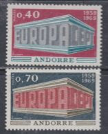 Andorre Français N° 194 / 95 XX , EUROPA 1969, Les 2 Valeurs  Sans Charnière, TB - Années Complètes