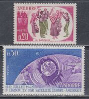 Andorre Français N° 165 / 66 XX Télécom. Spatiales Et Folklore Andorran, Les 2 Valeurs, Sans Charnière, TB - Années Complètes