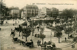 Perpignan * Vue Panoramique De La Place Arago * Attelage - Perpignan