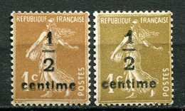 24586 FRANCE N°279B/A ** 1/2c. Semeuse : Surcharge Dédoublée + Normal  1932  TB - Unused Stamps