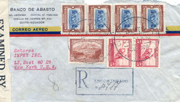 1942 ÉQUATEUR QUITO ENREGISTRÉ PAR AVION VERS LES ÉTATS-UNIS - ECUADOR QUITO REGISTERED AIRMAIL TO USA - Ecuador