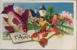 1er Avril. Cartes à Système IDA. Poisson, Enfants - 1er Avril - Poisson D'avril