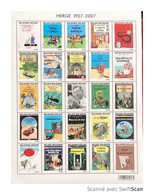 TINTIN HERGÉ 2007 Feuille Entière Collector De Timbres Neufs - Non Classés