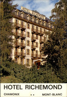 74 - CHAMONIX - Hôtel Richemond - Carte Publicitaire - Chamonix-Mont-Blanc