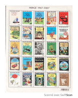 TINTIN HERGÉ 2007 Feuille Entière Collector De Timbres Neufs - Non Classés