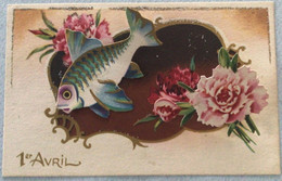 1er Avril. Cartes à Système IDA. Poisson, œillet - 1er Avril - Poisson D'avril