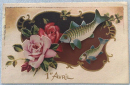 1er Avril. Cartes à Système IDA. Poisson, Rose - 1er Avril - Poisson D'avril