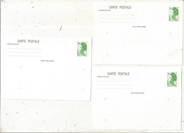 Entier Postal, Gandon,  1.80 -1.90- 2.00 Francs, Neuf ,  LOT DE 3 ENTIERS POSTAUX - Standard Covers & Stamped On Demand (before 1995)