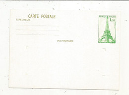 Entier Postal Sur Carte Postale, TOUR EIFFEL , 1.60 Francs, Neuf - Buste Postali E Su Commissione Privata TSC (ante 1995)