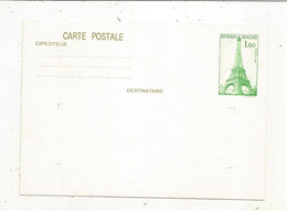 Entier Postal Sur Carte Postale, TOUR EIFFEL , 1.60 Francs, Neuf - Standard Covers & Stamped On Demand (before 1995)