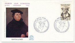 FRANCE - Enveloppe FDC - 3,30F Martin Luther - PARIS - 12 Février 1983 - Christianity